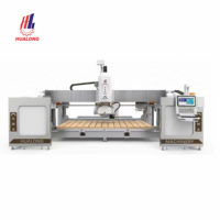 Tech Pro HKNC-650+ Chine CNC 5 axes, Scie à pont électrique pour la découpe de pierre (quartz, granit, marbre) avec crémaillère hélicoïdale et PLC