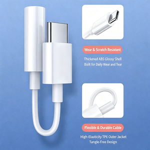 Câble adaptateur audio numérique Hi-Fi USB-C mâle vers 3,5 mm femelle, câble audio USB-C vers <span class=keywords><strong>jack</strong></span> 3,5 mm pour casque et écouteurs - Product Image 5