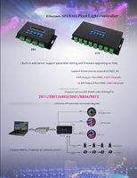 Contrôleur Led DMX512 programmable matriciel 5V 12V 24V pour DJ Club RGB RGBW ARTNET Ethernet SPI DMX Adressable Pixel Signal Convertir