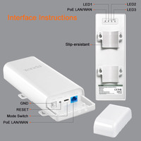Tenda O6 10KM 5GHz 11ac 867Mbps CPE para Exteriores, Repetidor WiFi Inalámbrico, Extensor, Punto de Acceso AP, Puente POE, en Stock