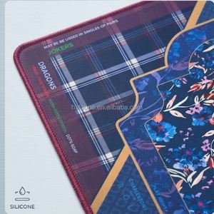 Tapis de table de mahjong de luxe style floral HaloOne 33x33, surface en caoutchouc imperméable et silencieuse, thème violet pour soirées de jeu et décoration intérieure - Product Image 3