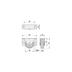 โอเรียนา ล้อฟิกซ์ A/ไนลอน D39 H42 P/Nido TURQUIA รุ่น 8436573651561 - Product Image 2
