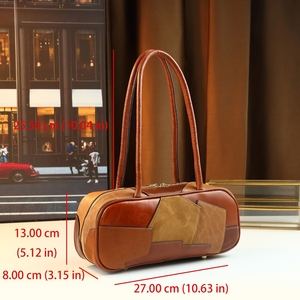 Nuevo Otoño e Invierno Versátil Retro Color Block Color Loaf Bag Bolso de un solo hombro - Product Image 2