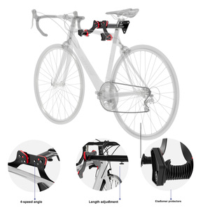 Elegante portabiciclette in acciaio e <span class=keywords><strong>legno</strong></span> a <span class=keywords><strong>parete</strong></span> espositore e appendiabiti per biciclette per un comodo riporre - Product Image 2