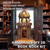 Modèle de puzzle 3D en bois à assembler : Observatoire DIY Hut, étagère architecturale, jouet de construction, cadeau d'anniversaire