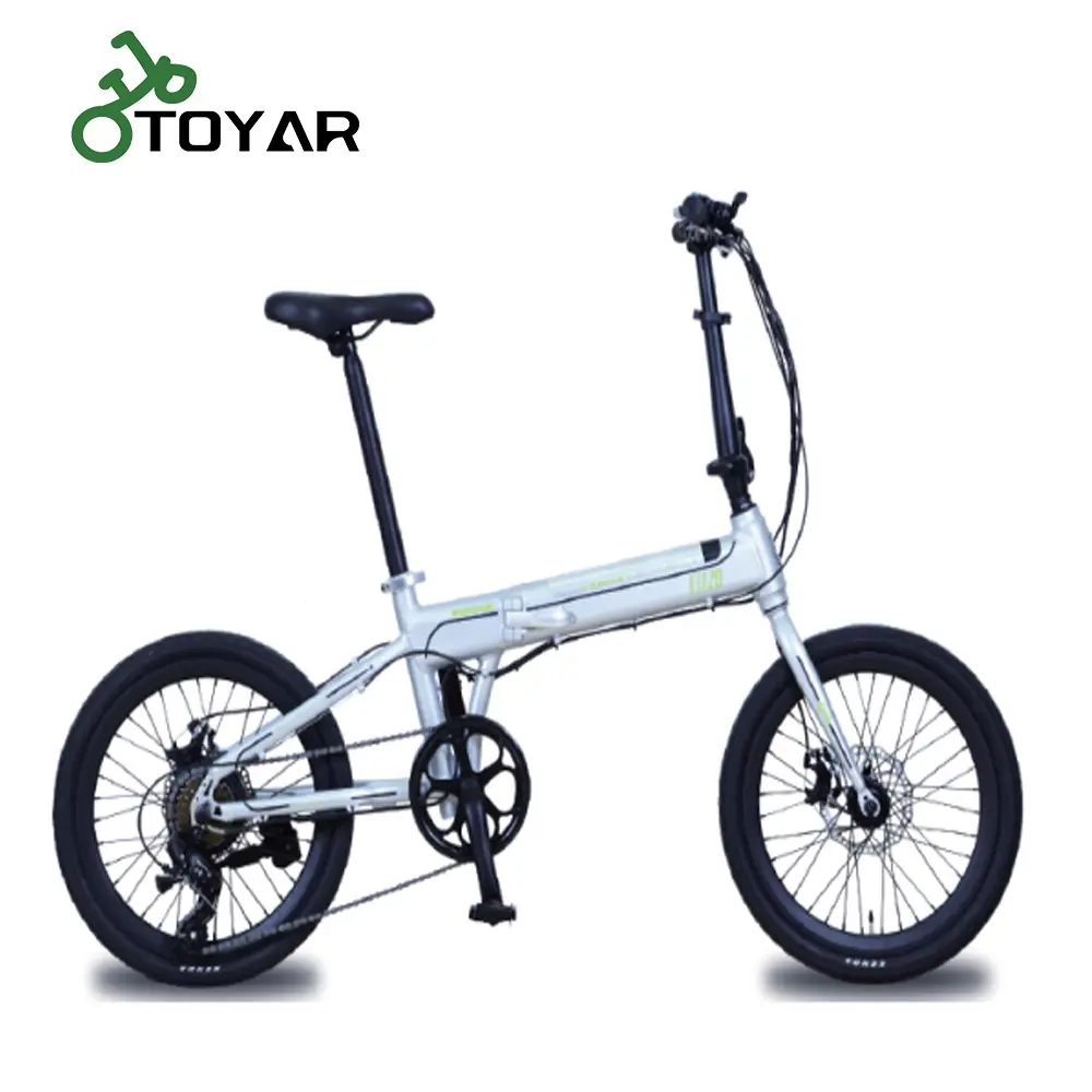 Toyar-Bicicleta eléctrica de acero al carbono para adultos y adolescentes, bici con rueda de 20 pulgadas, batería de iones de litio de 36V/9.6AH, plegable, de aleación