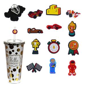 Nouveaux produits couvercle supérieur en paille de silicone de qualité alimentaire couvercle supérieur en paille de silicone de course champion de course anti-poussière - Product Image 1