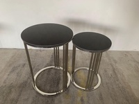 Grossiste moderne bon marché petite table basse ronde en acier inoxydable et laiton doré table d'appoint table d'angle pour le salon