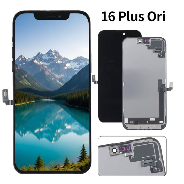 JK OLED Wholesale Mobile Phone LCD Touch Screen for iPhone 16 Plus Display Digitizer Replacement Phone Screen Parts