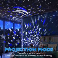 Lampe de Projection LED Terre-Lune 2-en-1 Créative, Rotative à 360°, Projecteur Ciel Étoilé USB à Brancher, Veilleuse Dimmable pour la Maison