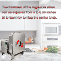 Multifunctionele automatische snijmachine 2 in 1 snij- en raspmachine Commerciële fruit- en groentesnijmachine van roestvrij staal