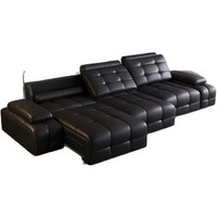 Lawrence Echtleder Elektrisch Verstellbares Multifunktionales Ausziehbares Schlafsofa für Wohnzimmer und Zuhause