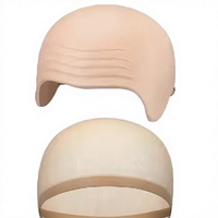Ensemble d'accessoires de cosplay pour chauves avec bonnet en latex et bonnet de perruque en nylon pour Halloween, Noël, Carnaval, Fête du Poisson d'avril