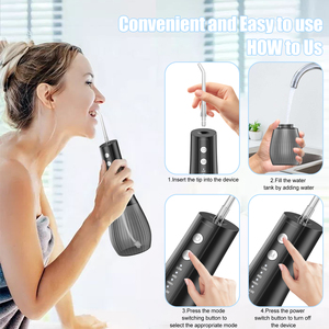 <span class=keywords><strong>Irrigador</strong></span> <span class=keywords><strong>Dental</strong></span> de Agua para Dientes, <span class=keywords><strong>Irrigador</strong></span> Inalámbrico de 500 ml con 6 Boquillas, Resistente al Agua IPX7, Portátil y Recargable - Product Image 2