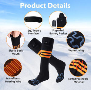 Calcetines Térmicos Recargables Antideslizantes para Esquí y Caza al Aire Libre, con Impresión Digital, Control Inteligente de Temperatura en la Parte Inferior para Niños - Product Image 2