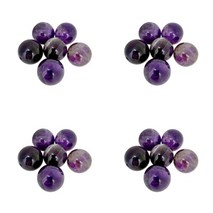 Perles de pierres précieuses d'améthyste naturelle authentique de 22MM, perles rondes violettes profondes en vrac - Product Image 6