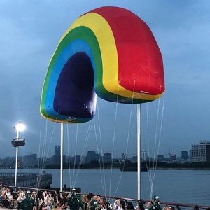 3m <span class=keywords><strong>PVC</strong></span> lớn niêm phong quảng cáo Inflatable bóng đỏ khổng lồ Inflatable đầy màu sắc Helium bóng để trang trí - Product Image 5