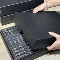 Outil de Vente d'Échantillons Présentoir Kit Magnétique de Création de Bagues de Fiançailles et de Mariage en Diamant, avec Montures et Corps Personnalisables