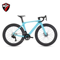 Vélo de route T10pro 2e génération en carbone intégral avec freins hydrauliques, transmission électronique sans fil et groupe WheelTop TX 24S – Vente en gros