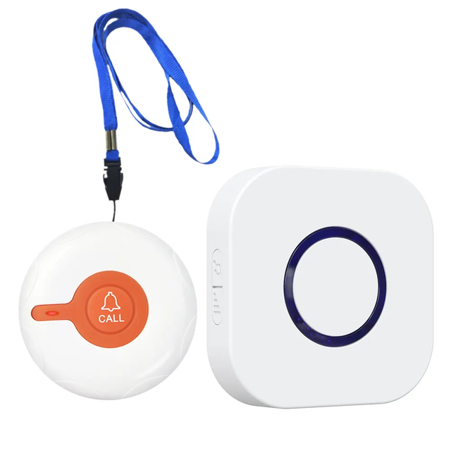 Caregiver Pager Wireless Call Button SOS Alert Nurse Calling Elderly Fall Help System for Patient Disabled Monitoring at Home