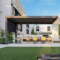 Gazebo — couverture de Patio chinois, toit en métal avec store solaire, AP-L202
