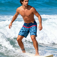 Short de bain pour homme imprimé numériquement avec logo personnalisé, athlétique, décontracté, respirant, séchage rapide, léger, en Spandex/Polyester, taille mi-haute élastique