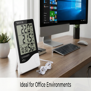 Termo-Higrômetro Digital LONN HTC-2 LCD à Prova d'Água com Memória Máx/Mín, Precisão de 1, Faixa de -10~+50 para Temperatura Doméstica - Product Image 5