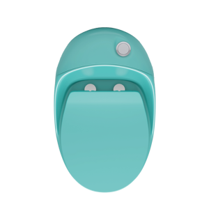 Asiento de inodoro de Color verde alargado Diseño de caracoles Montado en el piso Inodoros verdes Artículos sanitarios Inodoro de baño de cerámica - Product Image 3