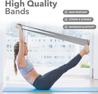 Venta al por mayor látex Fitness ejercicio elástico resistencia estiramiento pull up asistencia bandas rollo para Yoga, Pilates, terapia física
