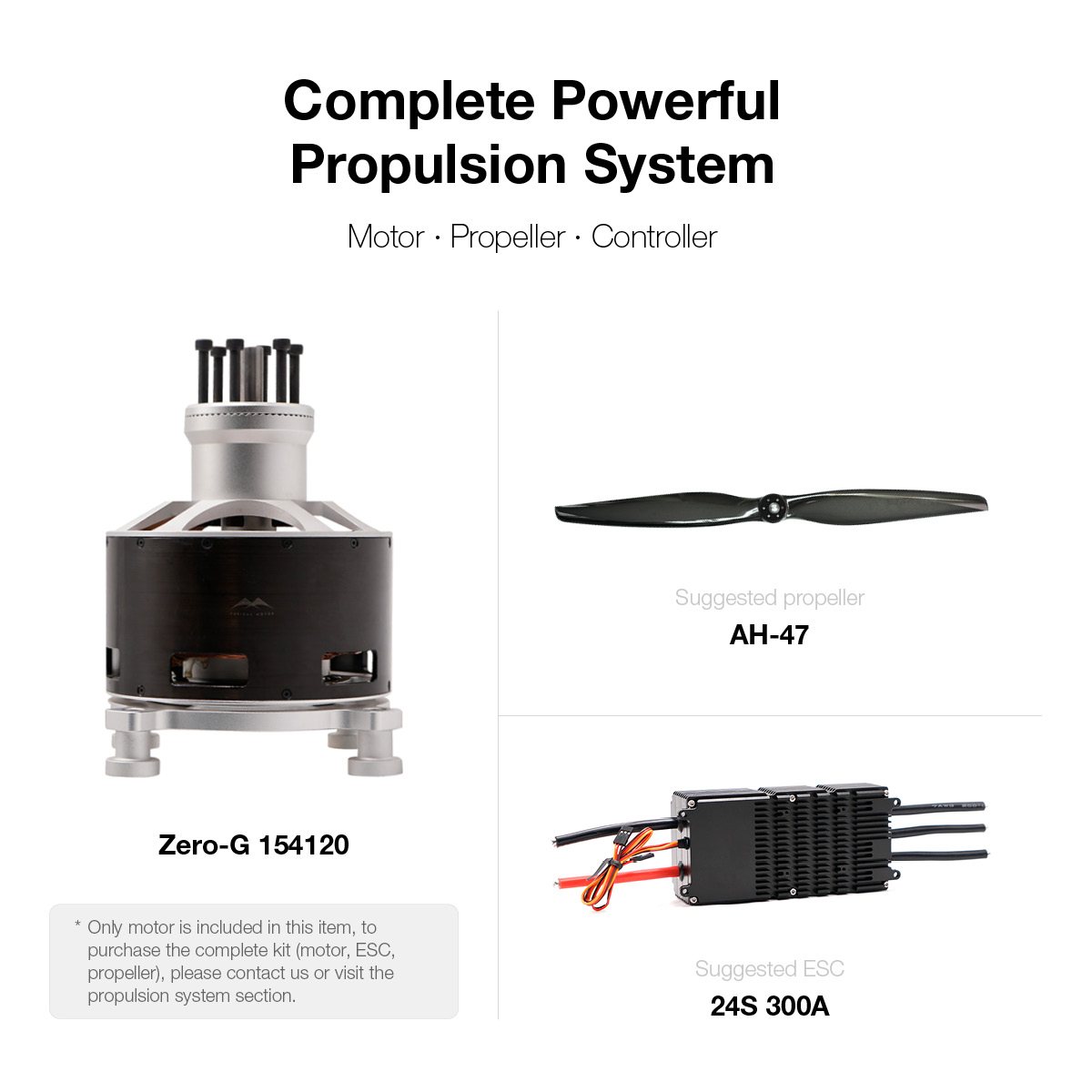 154120 Powerful 80KG Thrust Brushless DC Motor for Aircraft