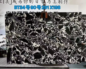 Dalle de marbre noir veiné blanc pour crédence de cuisine, meuble-lavabo de salle de bain, plan de travail et crédence anti-éclaboussures - Product Image 6