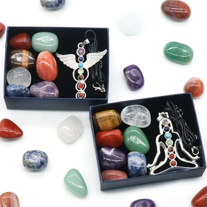 Ensemble de pierres de guérison de méditation spirituelle à succès, pierres de guérison du cœur, 7 chakras, pierres roulées - Product Image 3