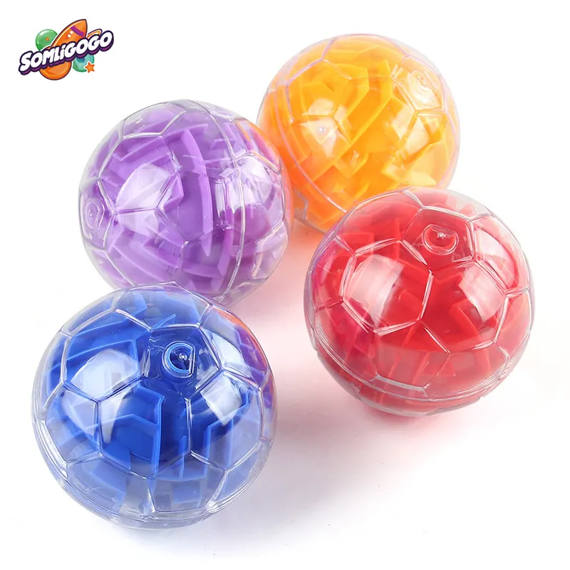 SL educativo 3D rompecabezas juguetes esfera bola rompecabezas juguete para niños aprendizaje IQ cubos rompecabezas juego 3D cubo laberinto bola juguetes adultos