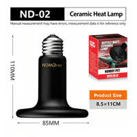 NOMOY PET usine vente directe de haute qualité en céramique dépoli lampe reptile ampoule chauffante ND-02