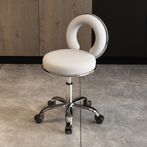 Taburete Elevador Profesional de Metal con Ruedas, Diseño Giratorio Especializado para Salón de Belleza, Barbería y Peluquería, Nuevo y en Oferta - Product Image 6