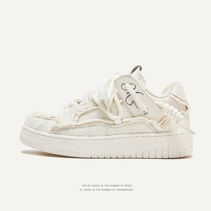 <span class=keywords><strong>Scarpe</strong></span> da donna alla moda in pelle bovina a doppio strato, basse, con suola spessa, stringate, bianche, da <span class=keywords><strong>tennis</strong></span>, casual, antiscivolo, resistenti, per <span class=keywords><strong>tutte</strong></span> le stagioni - Product Image 6