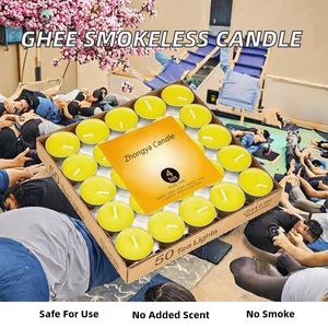 Velas de Té sin Humo de Cera de Parafina No Tóxica para Lámparas de Mantequilla Budistas, Bodas, Cumpleaños y Decoración del Hogar - Product Image 2