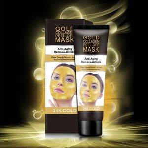 Masque facial peel-off au collagène et or 24K, personnalisé, de marque OEM, pour soins de la peau, vente en gros, masque de boue blanchissant et anti-rides à prix abordable - Product Image 2