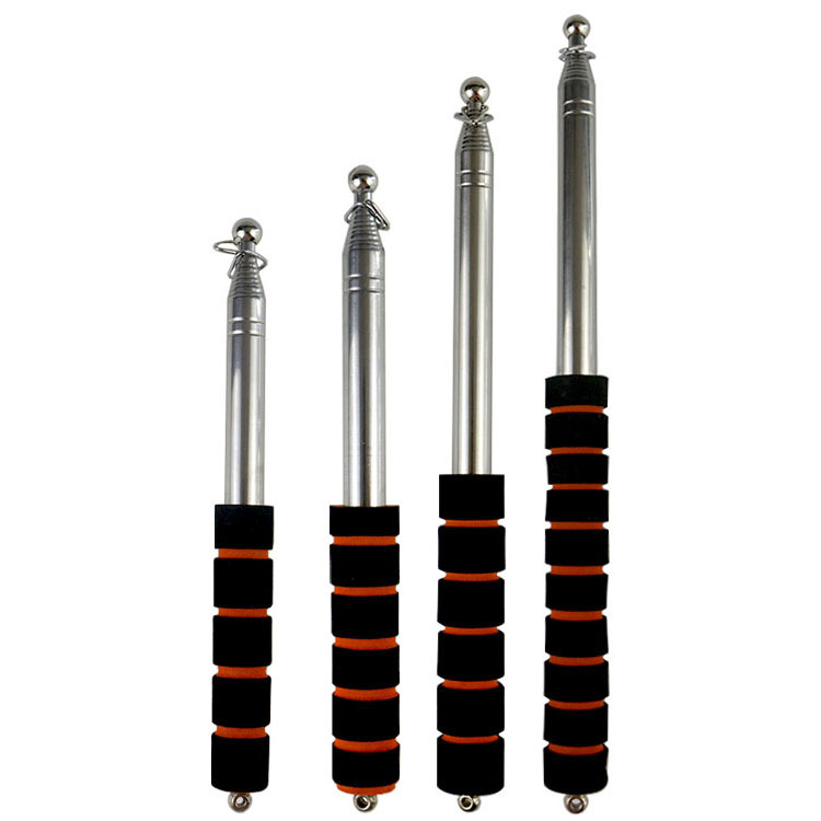 Portable Stainless Steel Telescopic Tour <strong>Guide</strong> <strong>Teaching</strong> <strong>Pointer</strong> Flag Pole for Education Use
