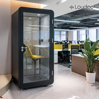 Cabine Acoustique Insonorisée pour Bureau, Téléphone, Portable, Pliable, avec LED, pour Extérieur, Soins de Santé, Hôtels