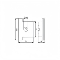 Règle de contrôle 3R-606.1 en acier inoxydable pour mandrin macro Système 3R HE-R06826
