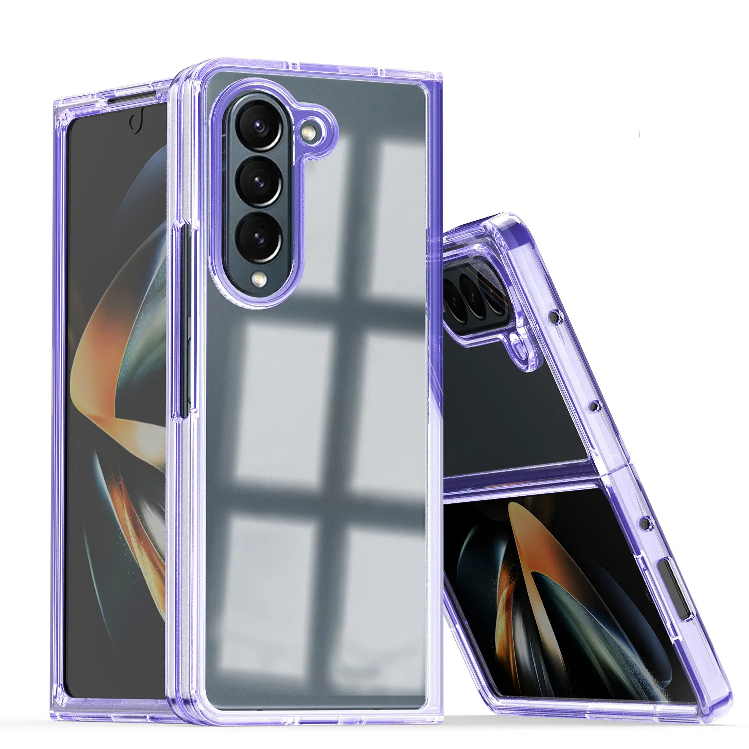 Flip Case custodia trasparente per cellulare in acrilico per Samsung Z Fold 5