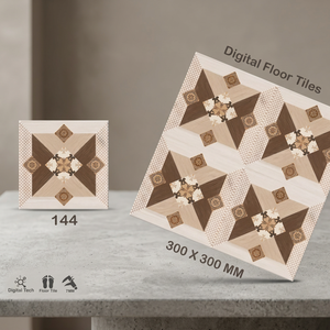 กระเบื้องปูพื้นเซรามิก วิสตาร์ แบรนด์ ขนาด 300x300 มม. (30x30 ซม. / 12x12 นิ้ว) พิมพ์ลายดิจิตอล กันน้ำ กระเบื้องปูพื้นพอร์ซเลน กระเบื้องปูพื้นห้องอาบน้ำ - Product Image 2