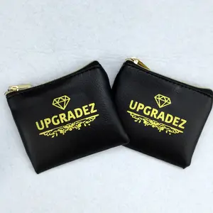 Tùy Chỉnh Đồ Trang Sức Túi Da Với Logo Giả Da Đồ Trang Sức Bao Bì Pouch/Túi Đối Với Trang Sức Với Dây Kéo