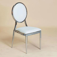 Chaise de salle à manger empilable en acier inoxydable doré, idéale pour banquets, événements, mariages, hôtels – Location de mobilier à prix abordable