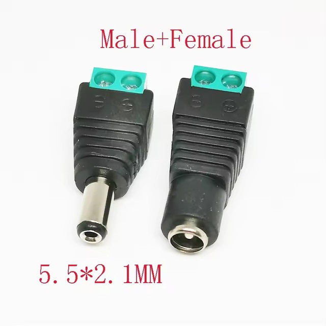 5.5x2.1/2.5mm 3.5x1.35mm Female/Male DC Connector Power Plug Adapter 5050 3528 5060