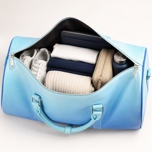 Bolsa de Viaje de Gran Capacidad en Cuero PU Suave Personalizada, Bolsa de Lona Ligera con Degradado de Color para Fin de Semana o Viajes Cortos - Product Image 3
