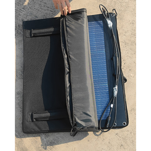 Panel Solar Flexible y Ligero de 100W con 23% de Eficiencia, Bolsa de Panel Solar Plegable para Autocaravanas/Caravanas, Cargador para Estación de Energía Portátil - Product Image 6