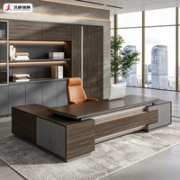 Meubles de bureau JIUSHUN, bureau de direction, bureau de patron, bureau de luxe en forme de L pour le bureau