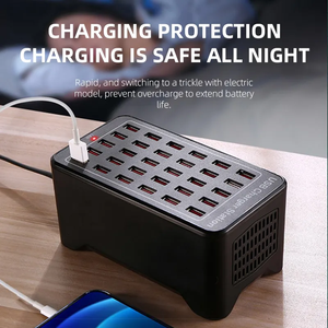 150W Multi Port <strong>USB</strong> <strong>Charging</strong> <strong>Station</strong> 10/20/30 Ports, High Power Smart <strong>USB</strong> Fast Charger Hub for Phone Office Restaurant School - Product Image 5